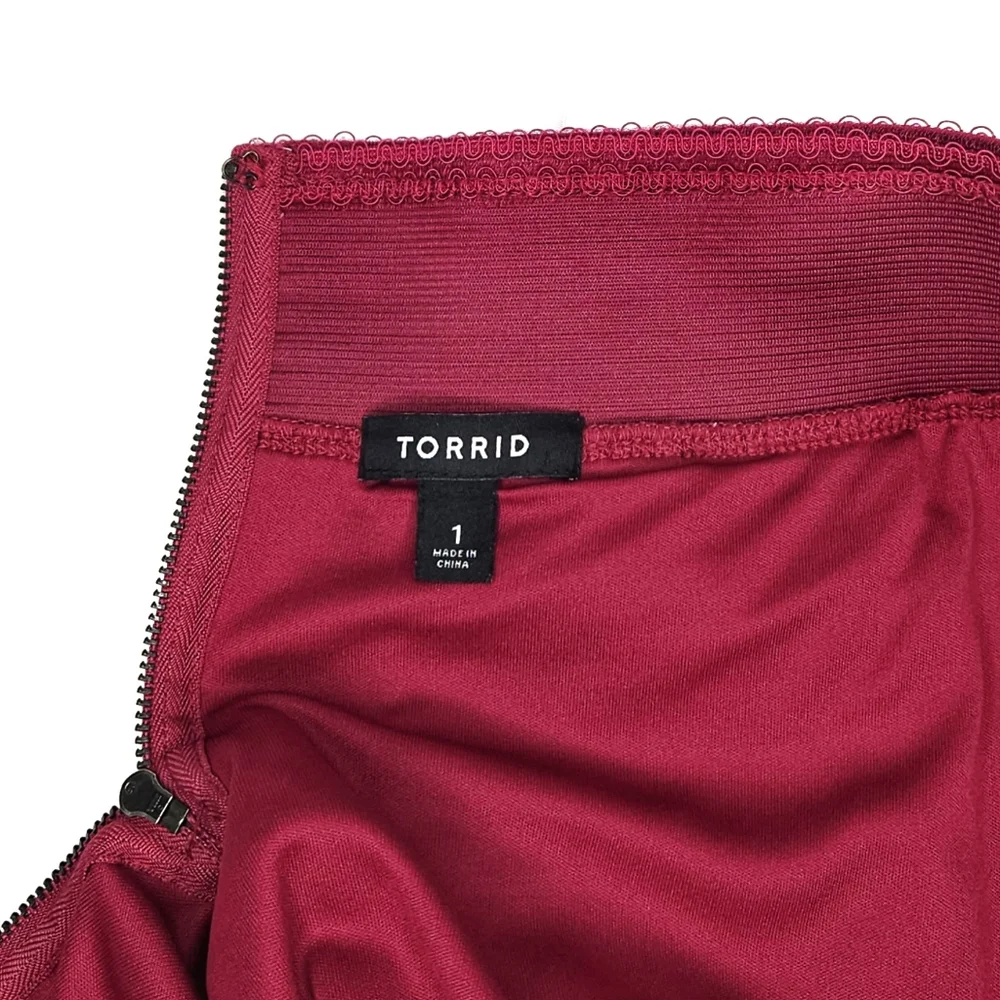 Torrid Striped Sheer Flared Skirt